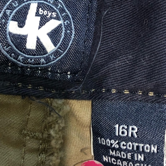 JK Khaki Flat Front Pants Cotton Uniform Boys 16 - Picture 5 of 6